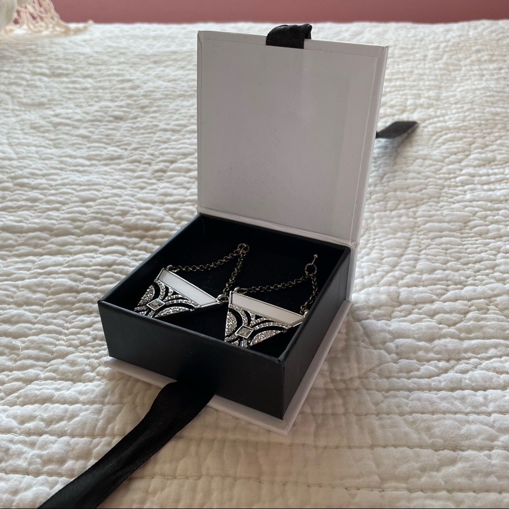 cate & chloe triangle earrings